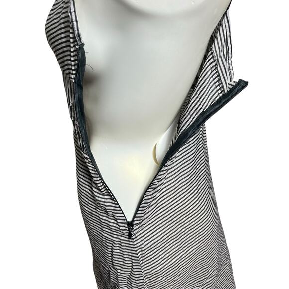 Sparkle & Fade Urban Outfitters Black White Striped Dress Spaghetti Strap Size S - Picture 8 of 13
